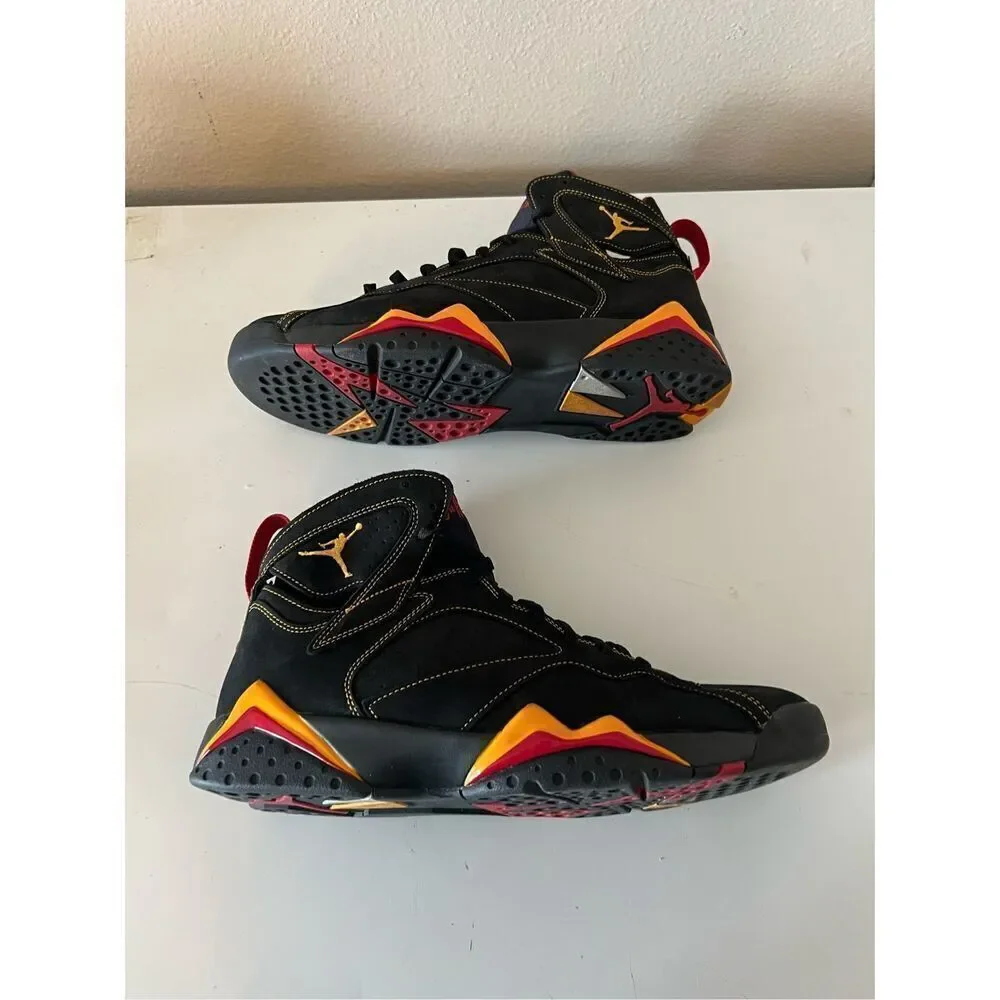 Nike Mens Air Jordan 7 CU9307-081 Citrus Black Basketball Shoes Sneakers Size 12